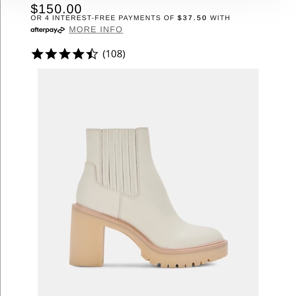 Dolce Vita CASTER H2O BOOTIES IN IVORY LEATHER